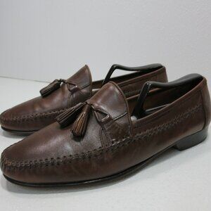 Johnston & Murphy Kiltie Tassel Leather Dress Moccasin Loafers Men's Shoes 9 M
